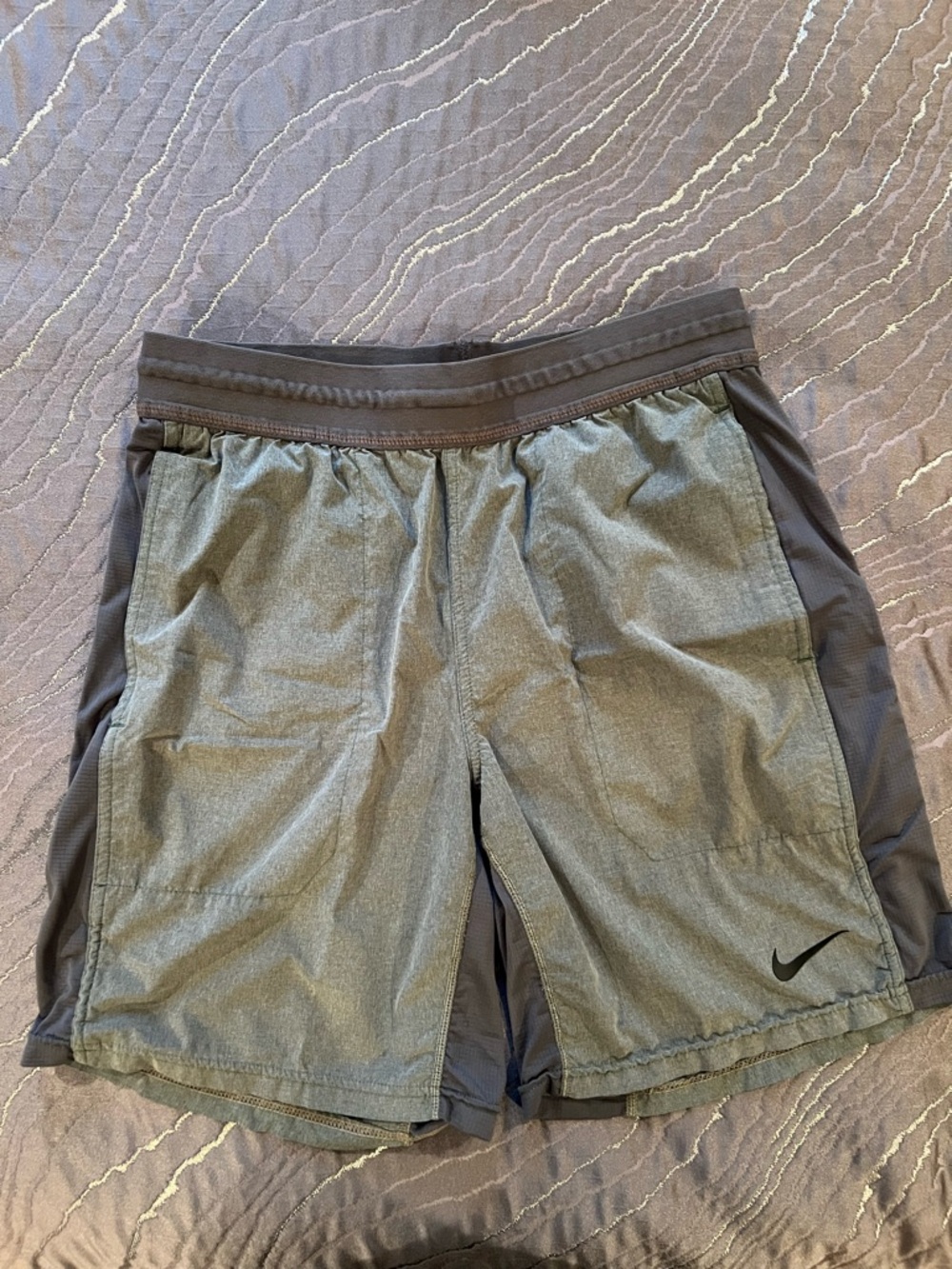 Nike Training Men’s Gray and Dark Gray Athletic Shorts